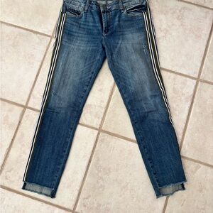 Kut from the Kloth Blue Jeans with Side Stripe Detail